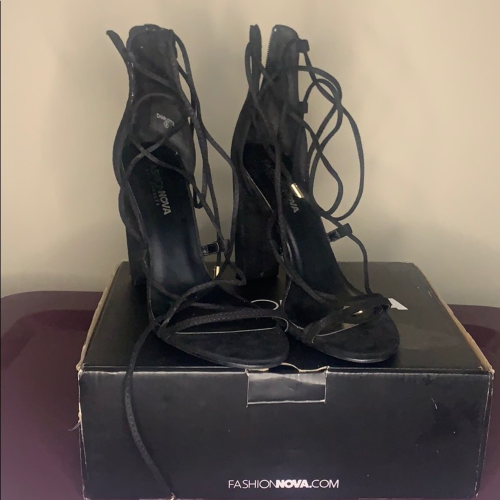 Strappy heels